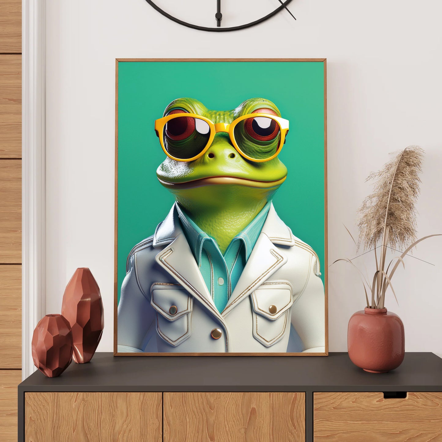 Frog Wall Art Print, Bedroom