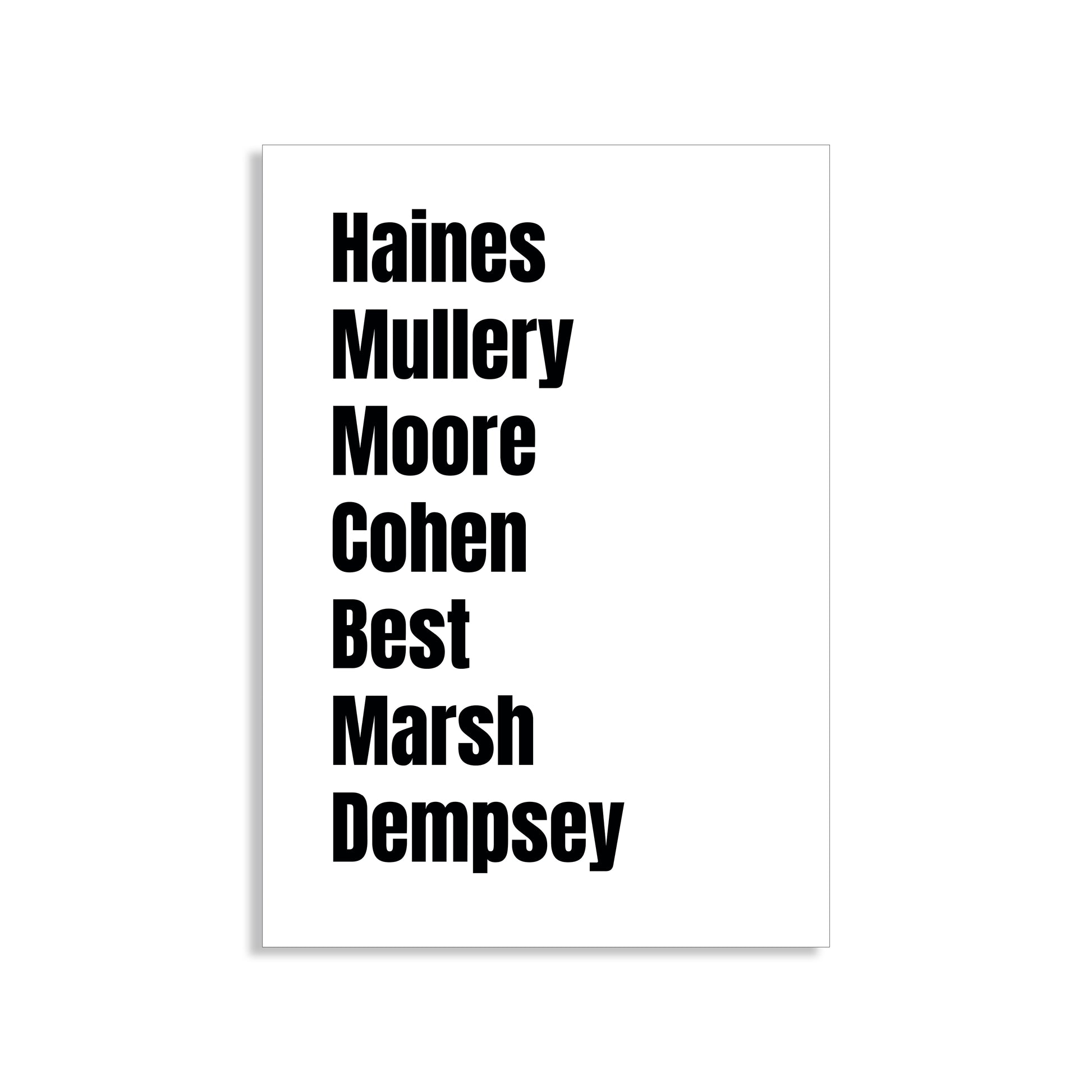 Fulham Legends Wall Art Print featuring Haines, Mullery, Moore, Cohen, Best, Marsh, and Dempsey – Digital Download PDF Football Home Decor