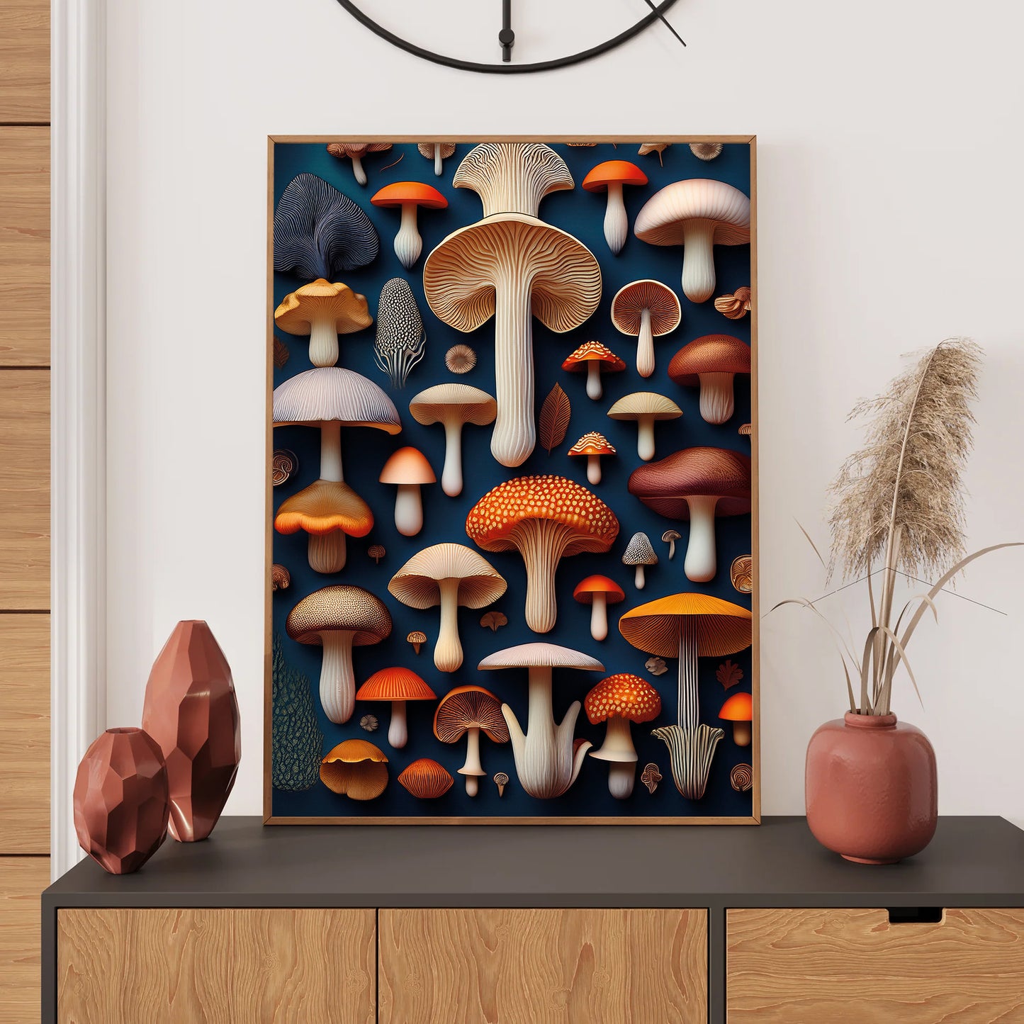 Fungi Mushroom Scientific Wall Art Print – Digital Download Nature Illustration Decor