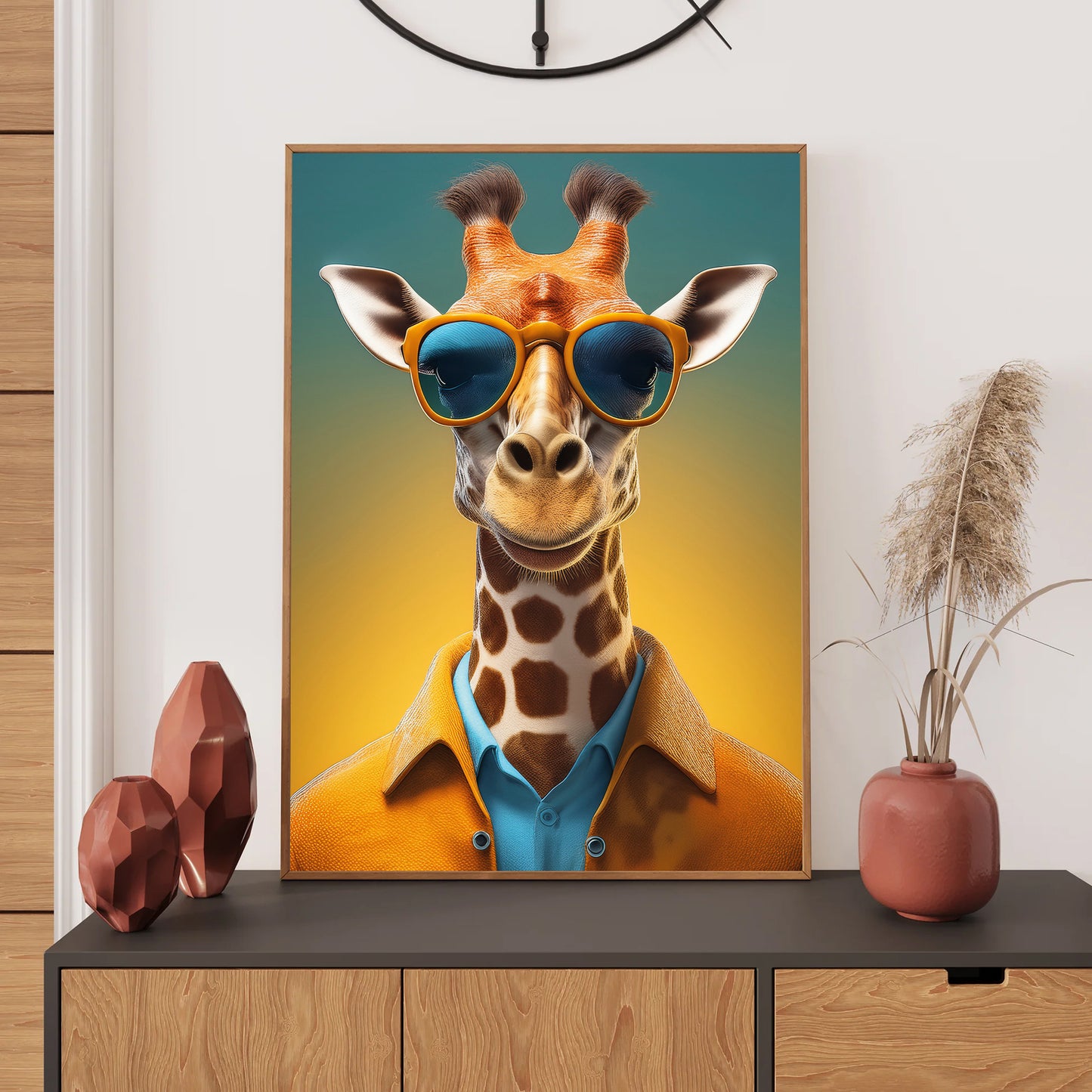 Giraffe Wall Art Print, Bedroom