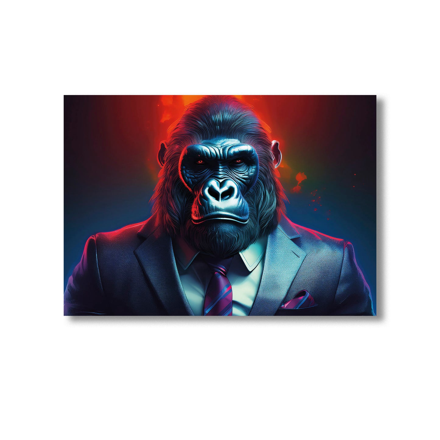 Gorilla in suit Wall Art Print Home decor Poster, Product