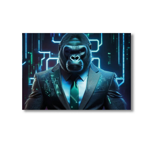 Gorilla in suit Wall Art Home Decor Print, Product