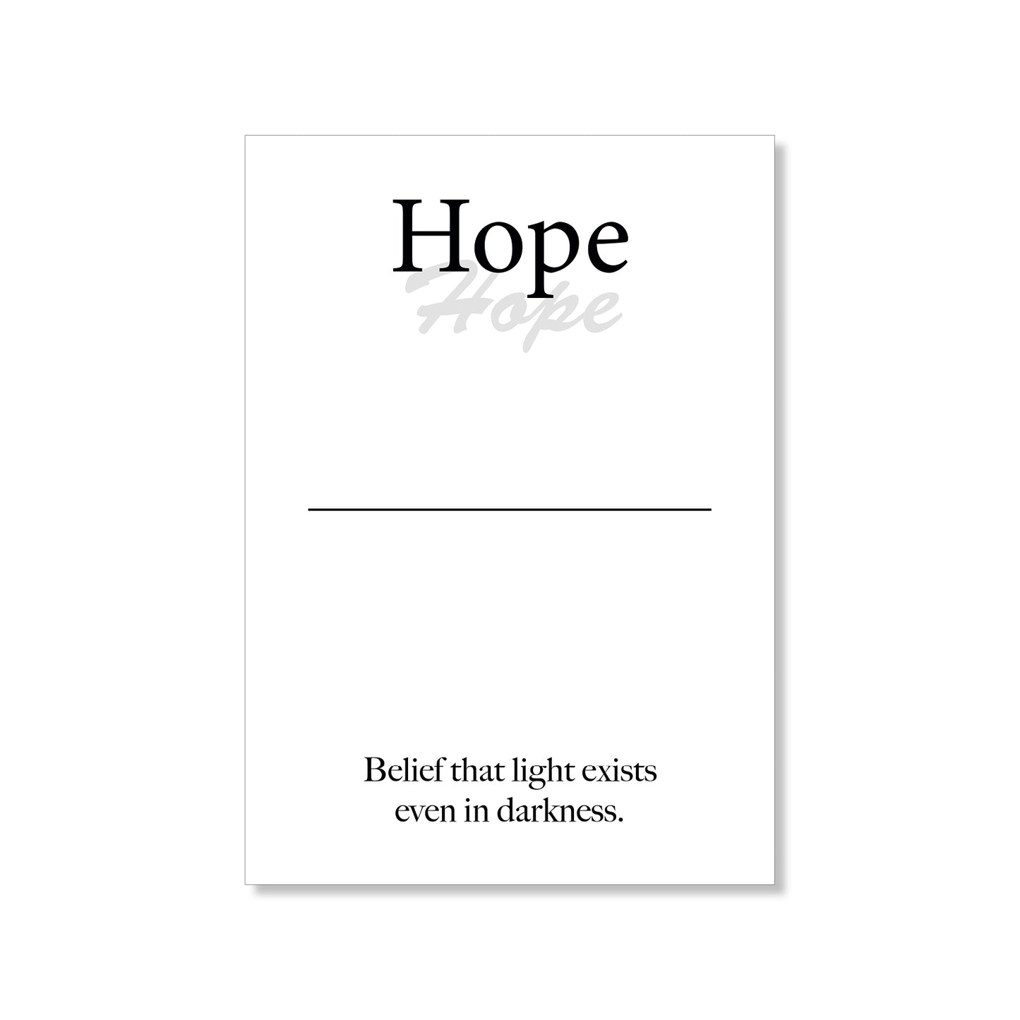 Hope wall art digital download – printable minimalist inspirational quote for optimism and faith