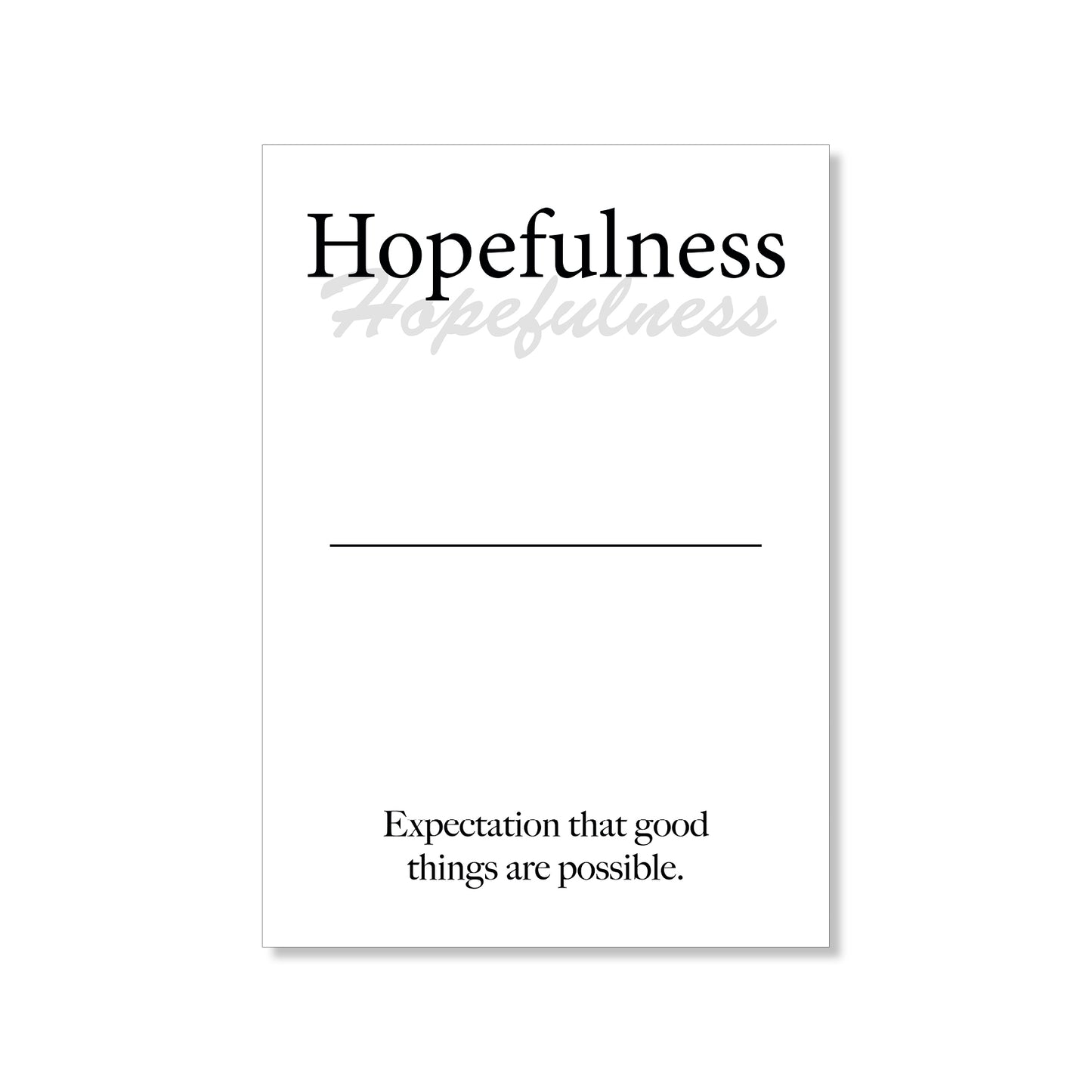 Hopefulness wall art digital download – printable minimalist quote for optimism and positivity