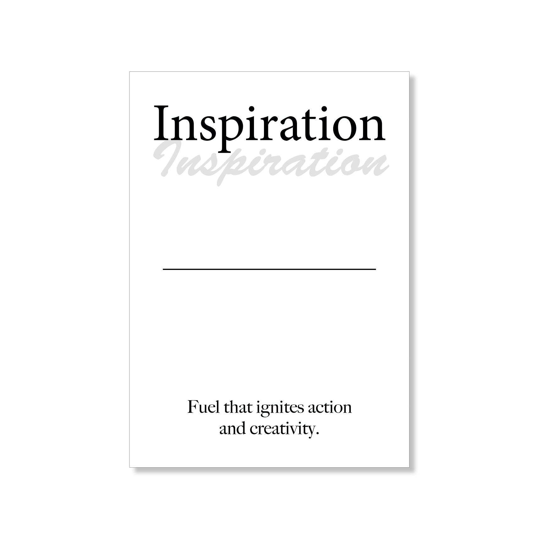 Inspiration wall art digital download – printable minimalist quote for creativity and motivation