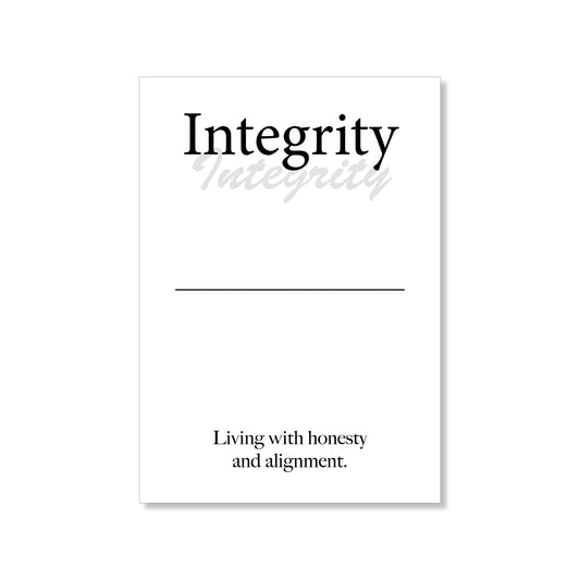 Integrity wall art digital download – printable minimalist quote for honesty and strength