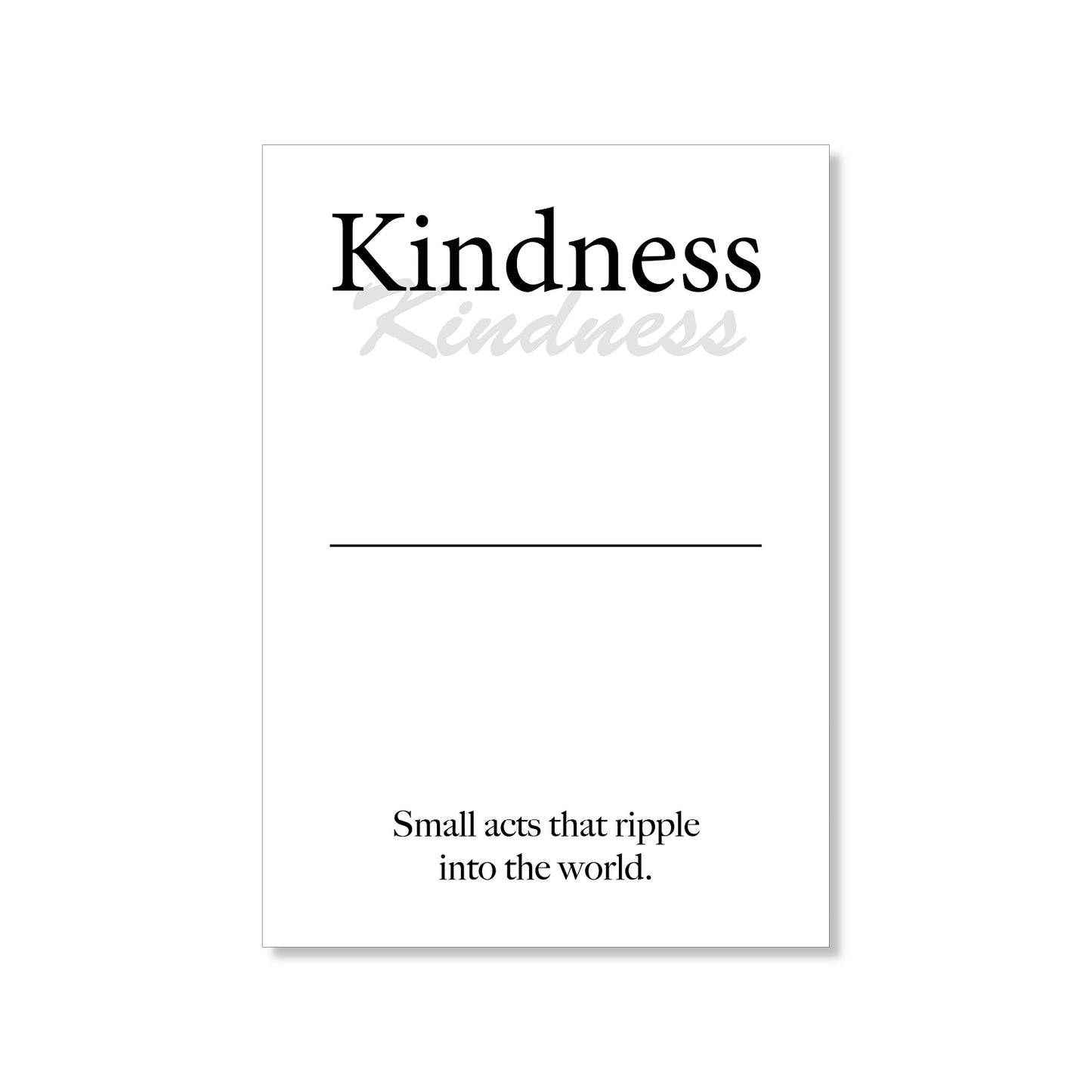 Kindness wall art digital download – printable minimalist quote for compassion and positivity