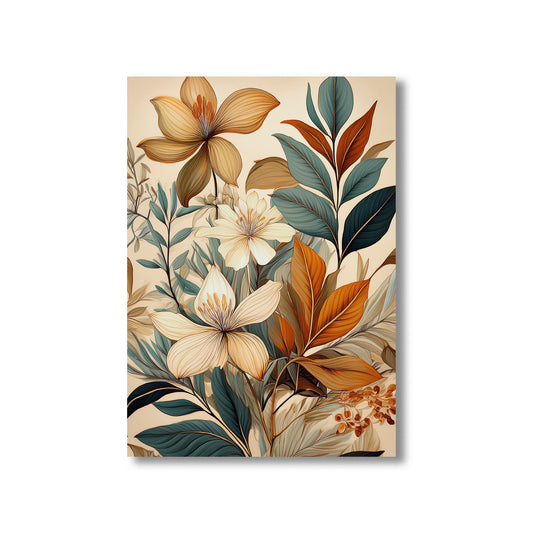Floral design on a beige background
