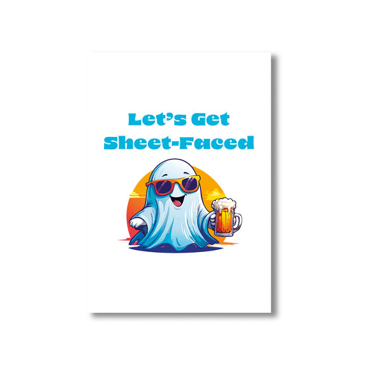 Humorous Halloween ghost wall decor digital download