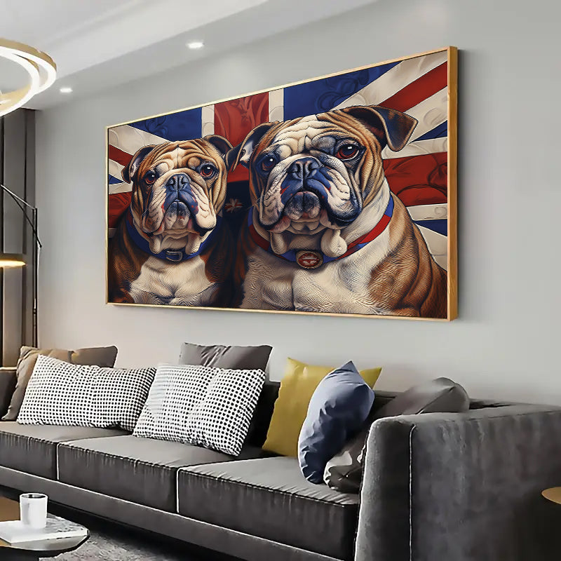 British Bulldog Wall Art Print Home decor Poster, Living room