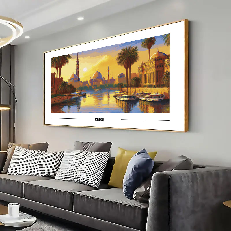 Cairo Wall Art Print Home decor Poster, Living room
