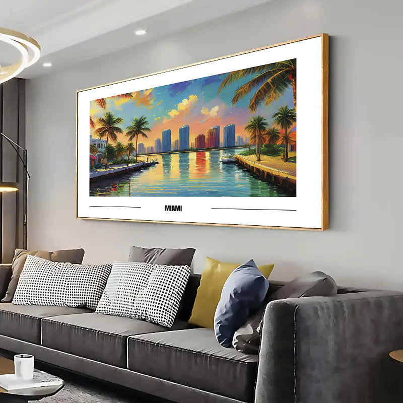 Miami Wall Art Print Home decor Poster, Living room