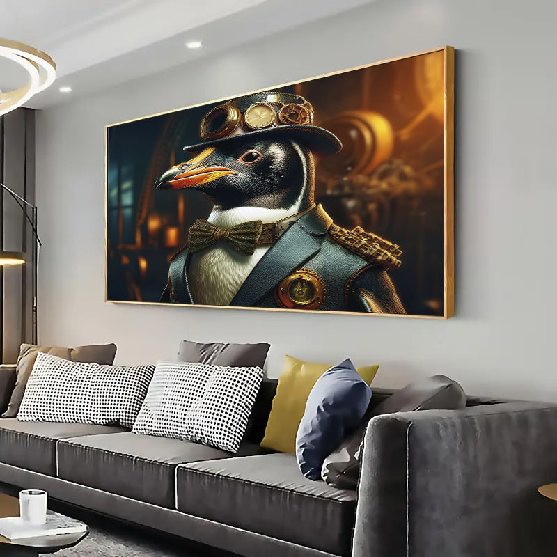 A Penguin in a suit A Penguin in a suit Wall Art Print Home decor Poster, Living room