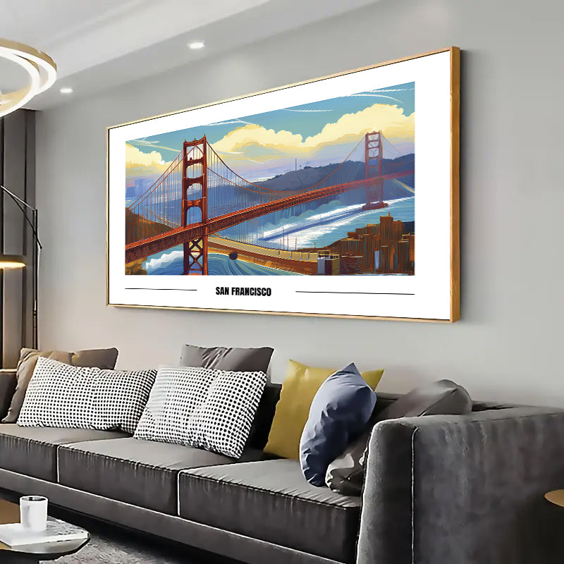 San Francisco Wall Art Print Home decor Poster, Living room