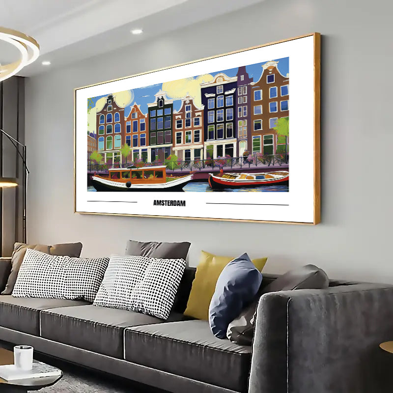 Amsterdam Wall Art Print Home decor Poster, Living room