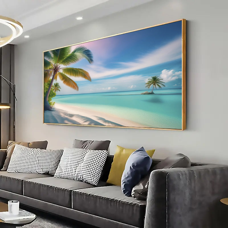 Tropical Beach ArtworkWall Art Print Home decor Poster, Living room