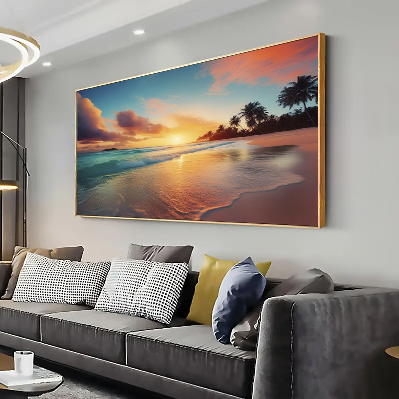 Tropical beach artwork Wall Art Print Home decor Poster, Living room