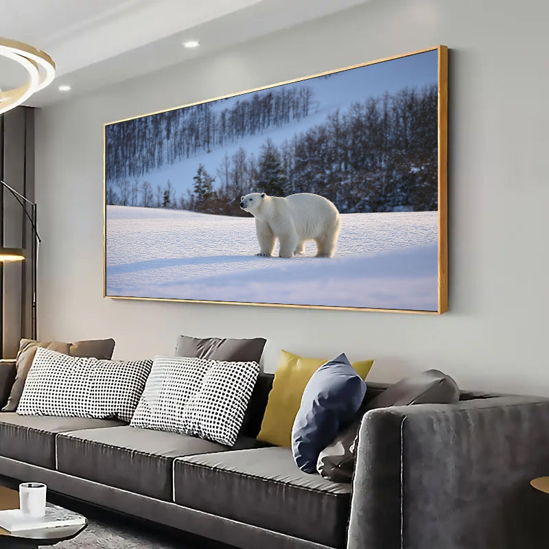 Wildlife Polar Bear Wall Art Print Home decor Poster, Living room