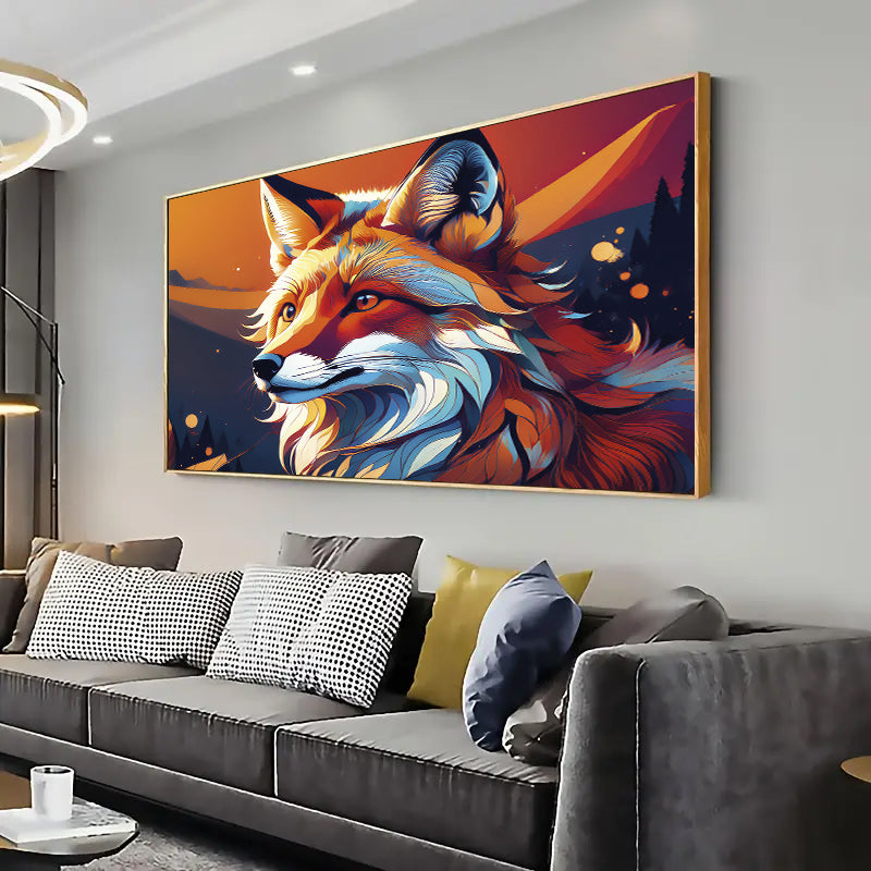 Fox Fox Wall Art Print Home decor Poster, Living room