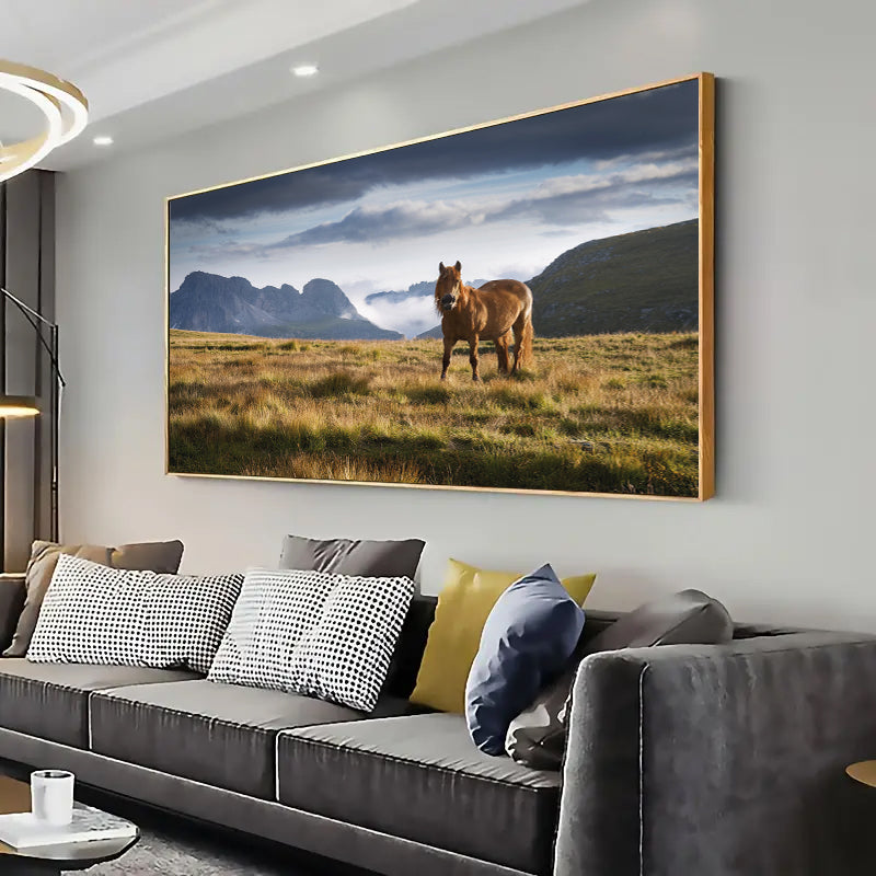 Wildlife Horse Wall Art Print Home decor Poster, Living room