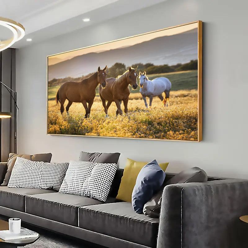 Wildlife Horse Wall Art Print Home decor Poster, Living Room