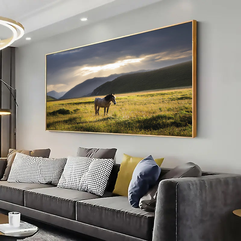 Wildlife Horse Wall Art Print Home decor Poster, Living Room