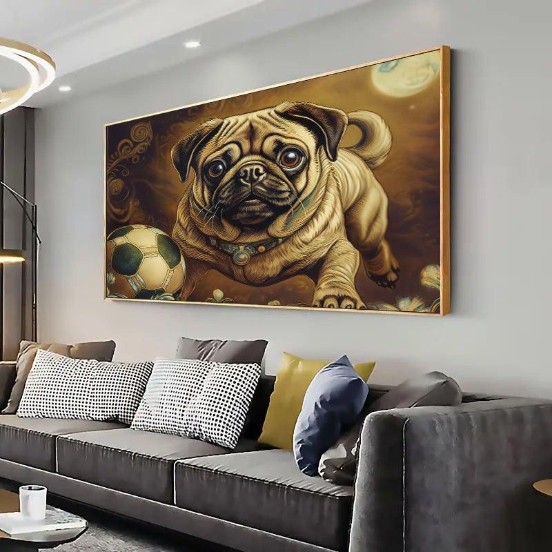 Pug Wall Art Print Home decor Poster, Living room