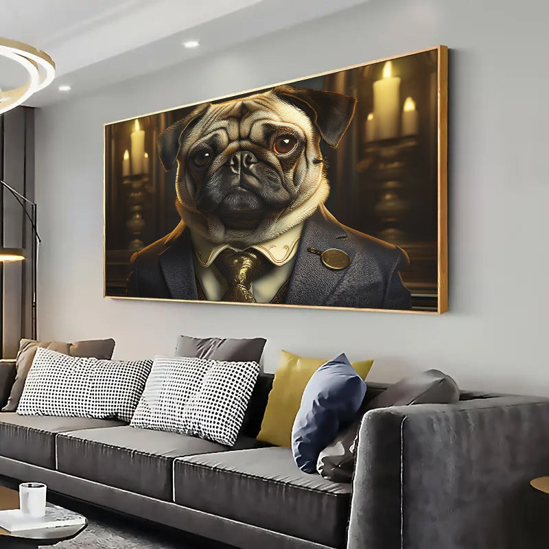 Pug in a suit Pug in a suit Wall Art Print Home decor Poster, Product