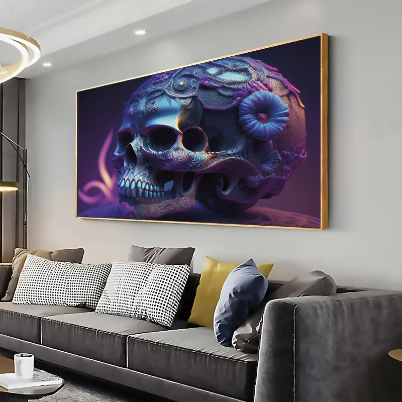 Skull Artwork, living room