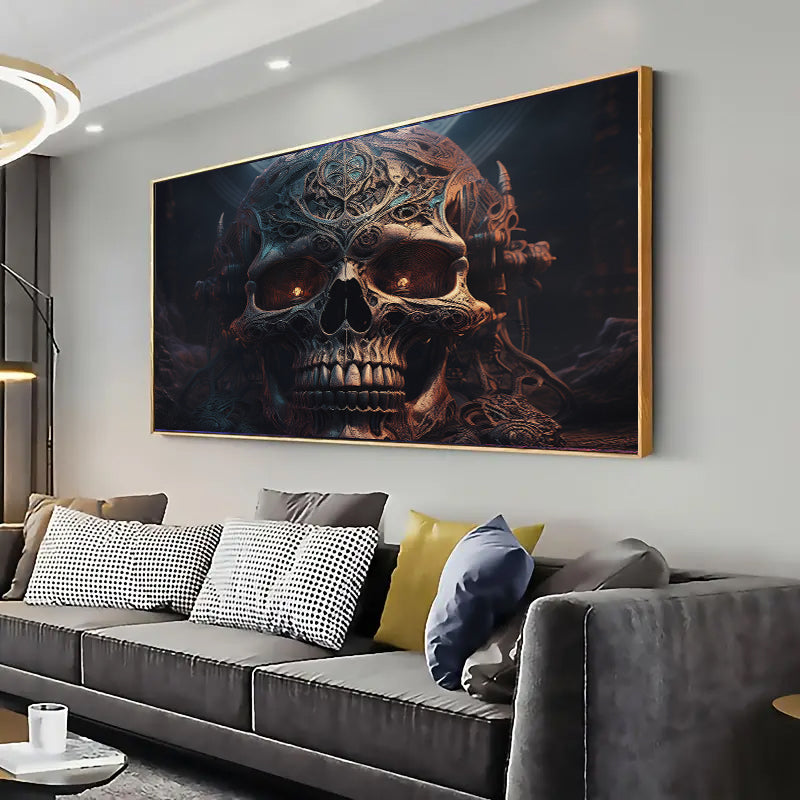 Skull Artwork, living room