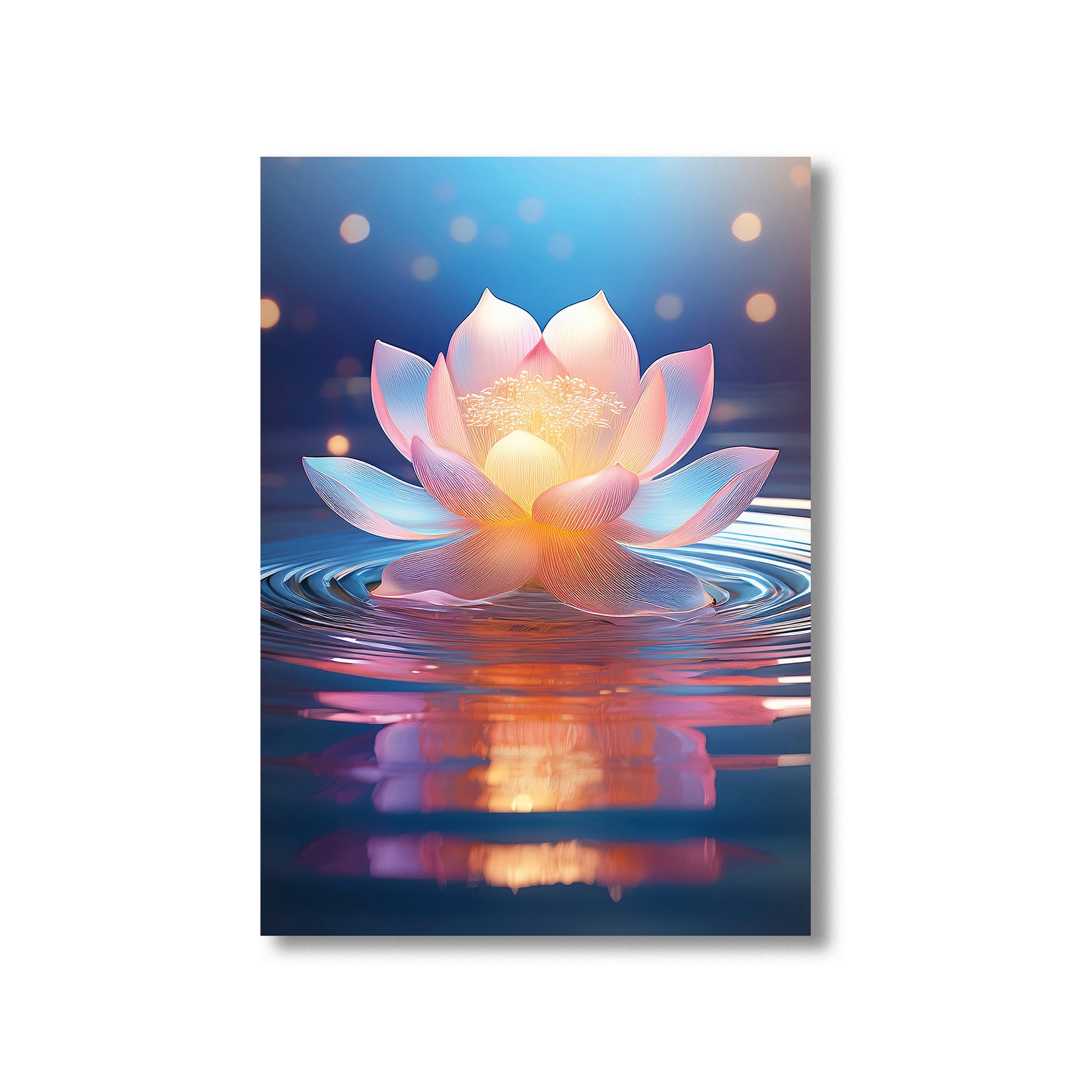 Lotus Serenity Wall Art Print – Digital Download Calming Water Botanical Decor