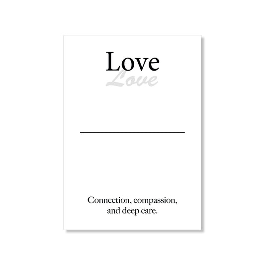 Love wall art digital download – printable minimalist quote for compassion and connection