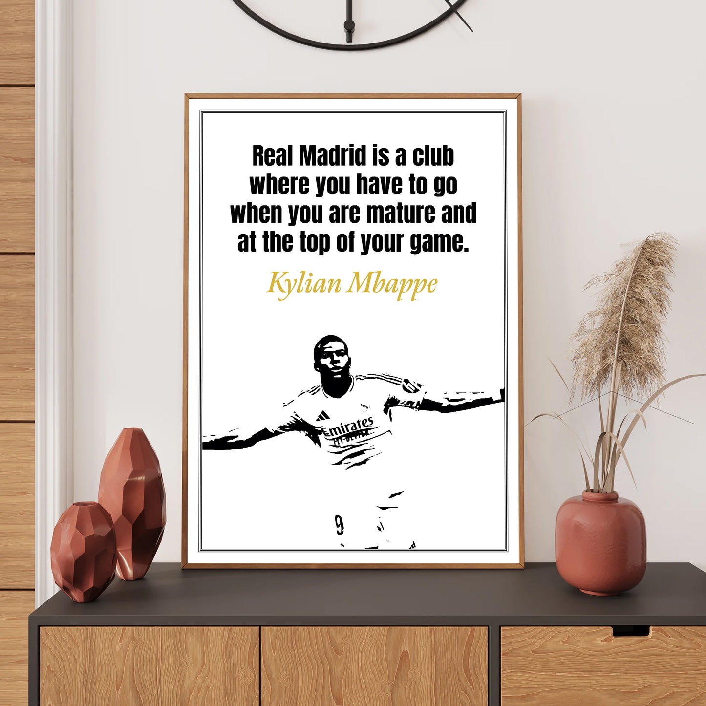 Mbappe Real Madrid Wall Art Print, Bedroom