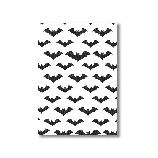 Halloween bat pattern art printable digital poster