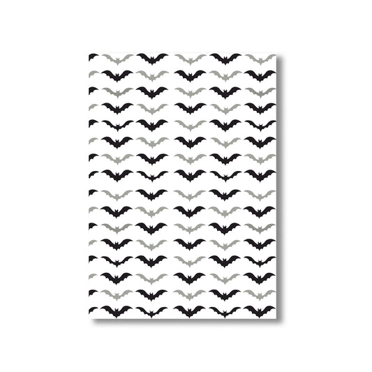 Halloween bat pattern art printable digital poster