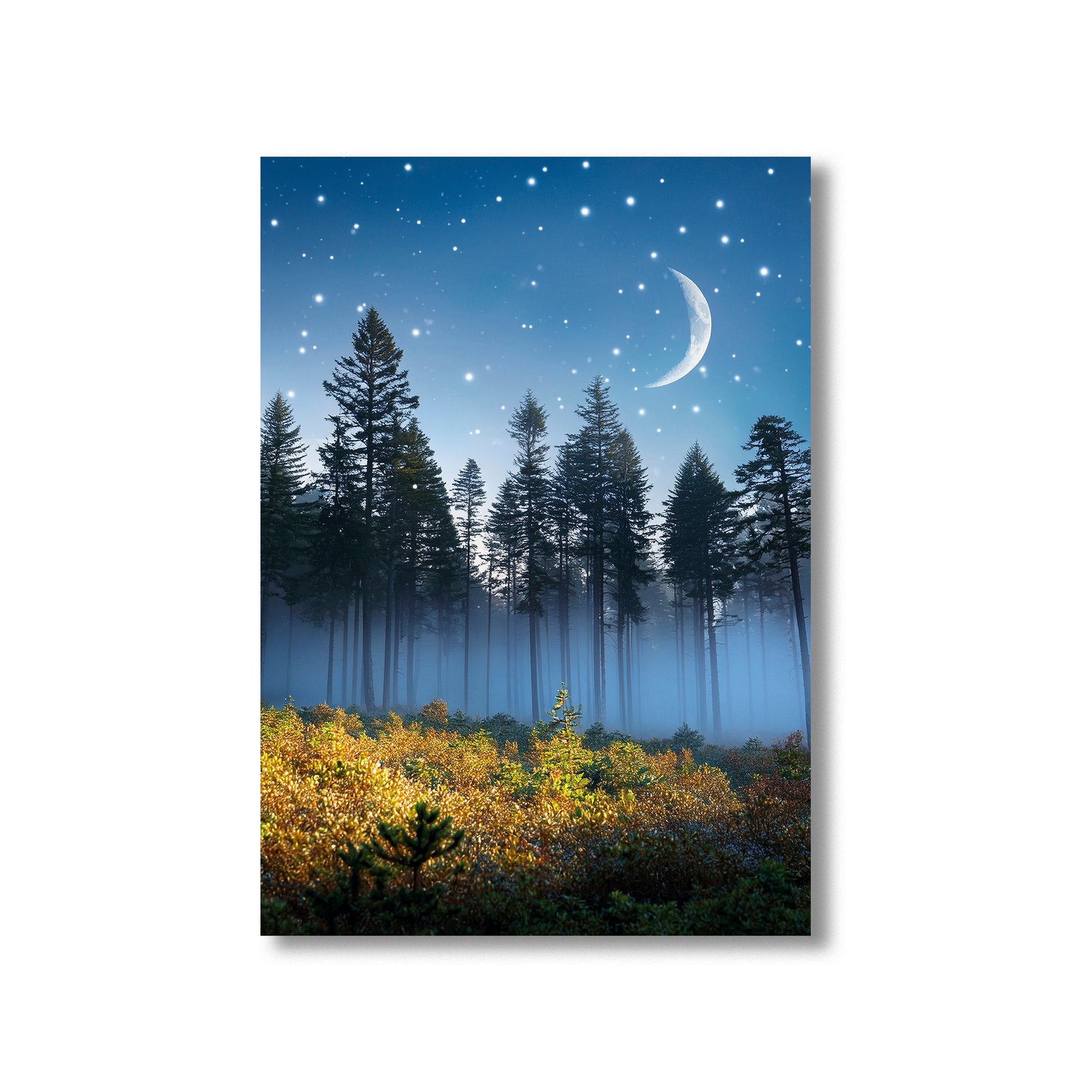 Mystical Forest Wall Art Print – Digital Download Nature & Moon Decor