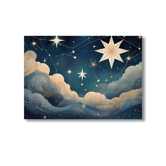 Shooting Star Nursery Wall Art Print – Constellation & Celestial Baby Decor | Gender Neutral Room | Instant Download