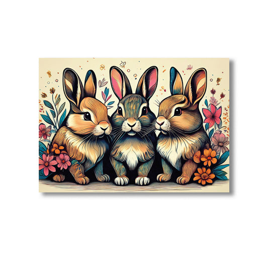 Bunny Nursery Wall Art Print Home decor Poster, Product