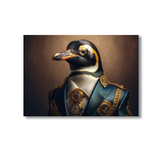 Penguin in a suit Wall Art Print Home decor Poster, Product