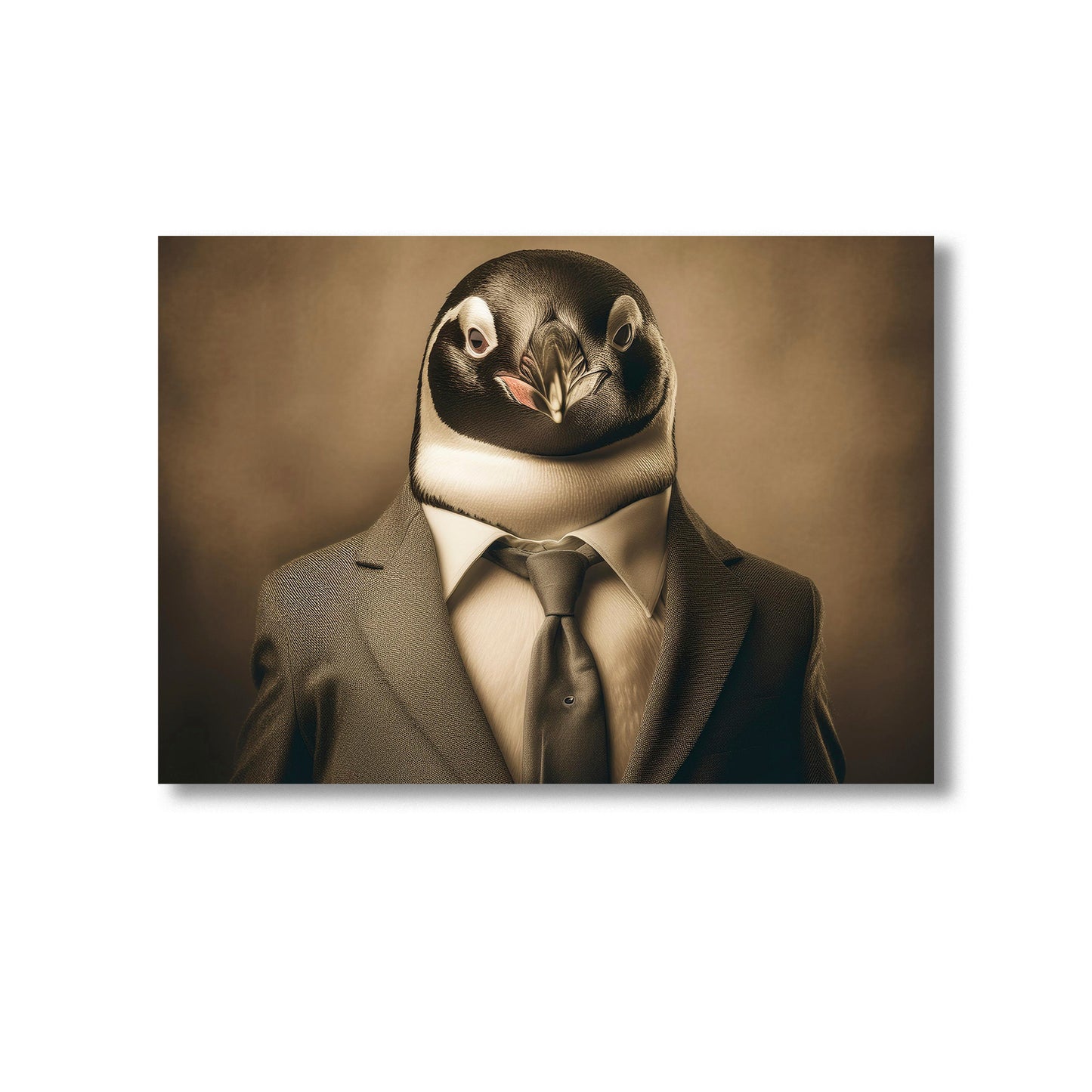 A Penguin in a suit Wall Art Print Home decor Poster, Product