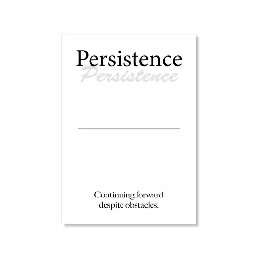 Persistence wall art digital download – printable minimalist quote for determination and success