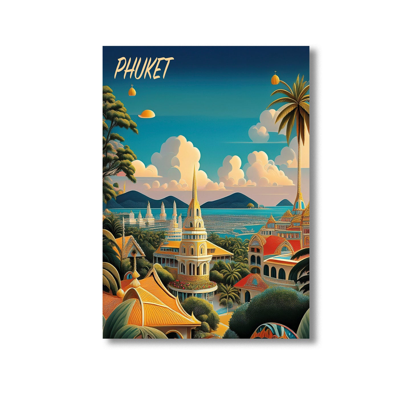 Phuket Retro Wall Art Print