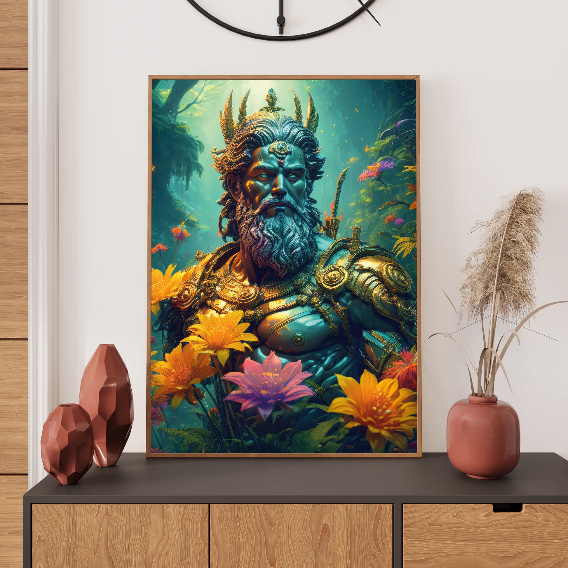 Poseidon Wall Art Print, Bedroom