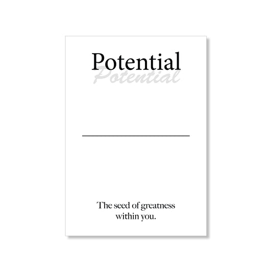 Potential wall art digital download – printable minimalist quote for growth and self-belief