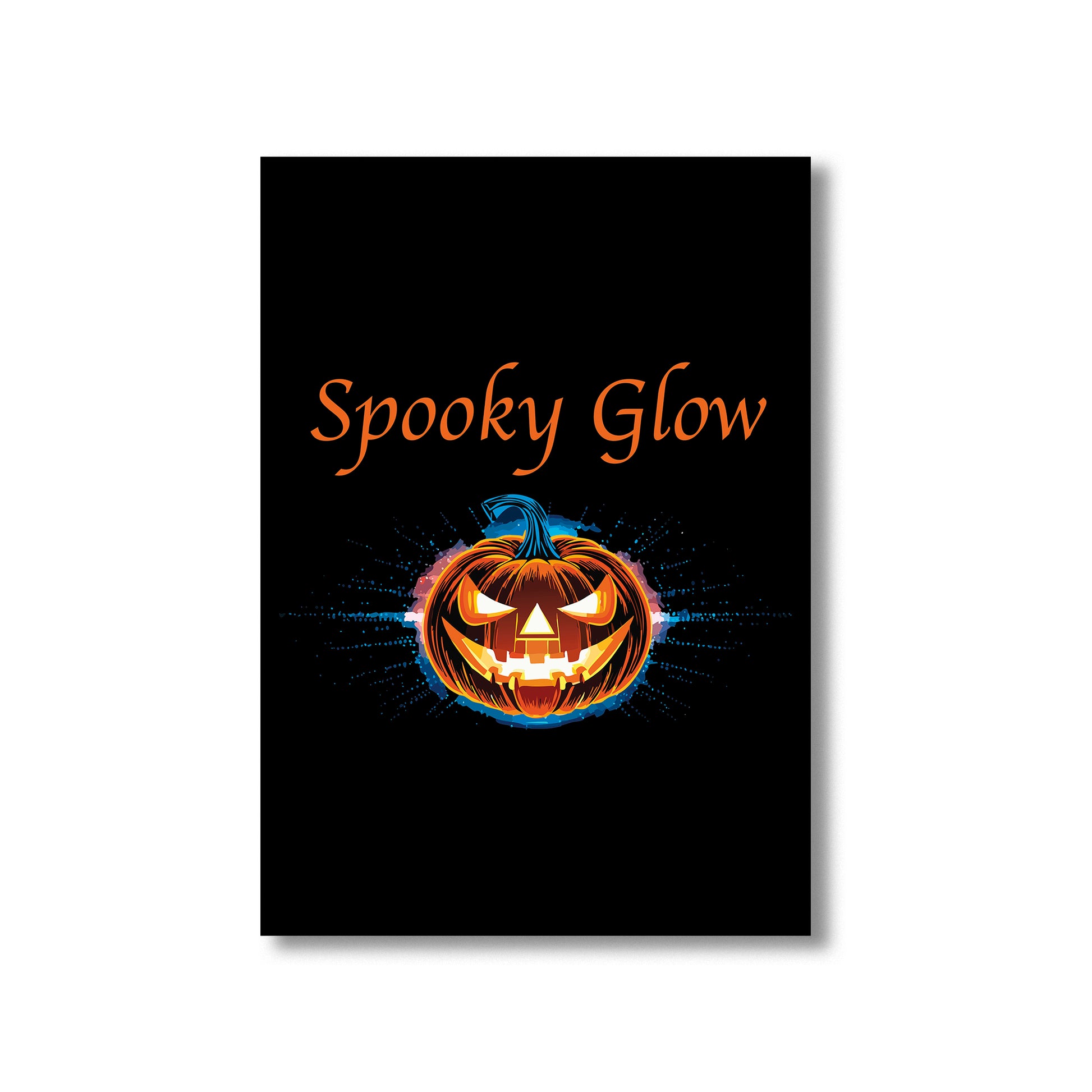 Scary pumpkin Halloween wall art digital poster