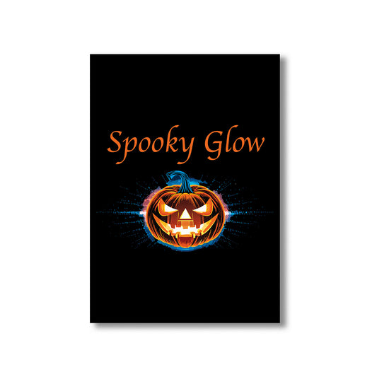 Scary pumpkin Halloween wall art digital poster
