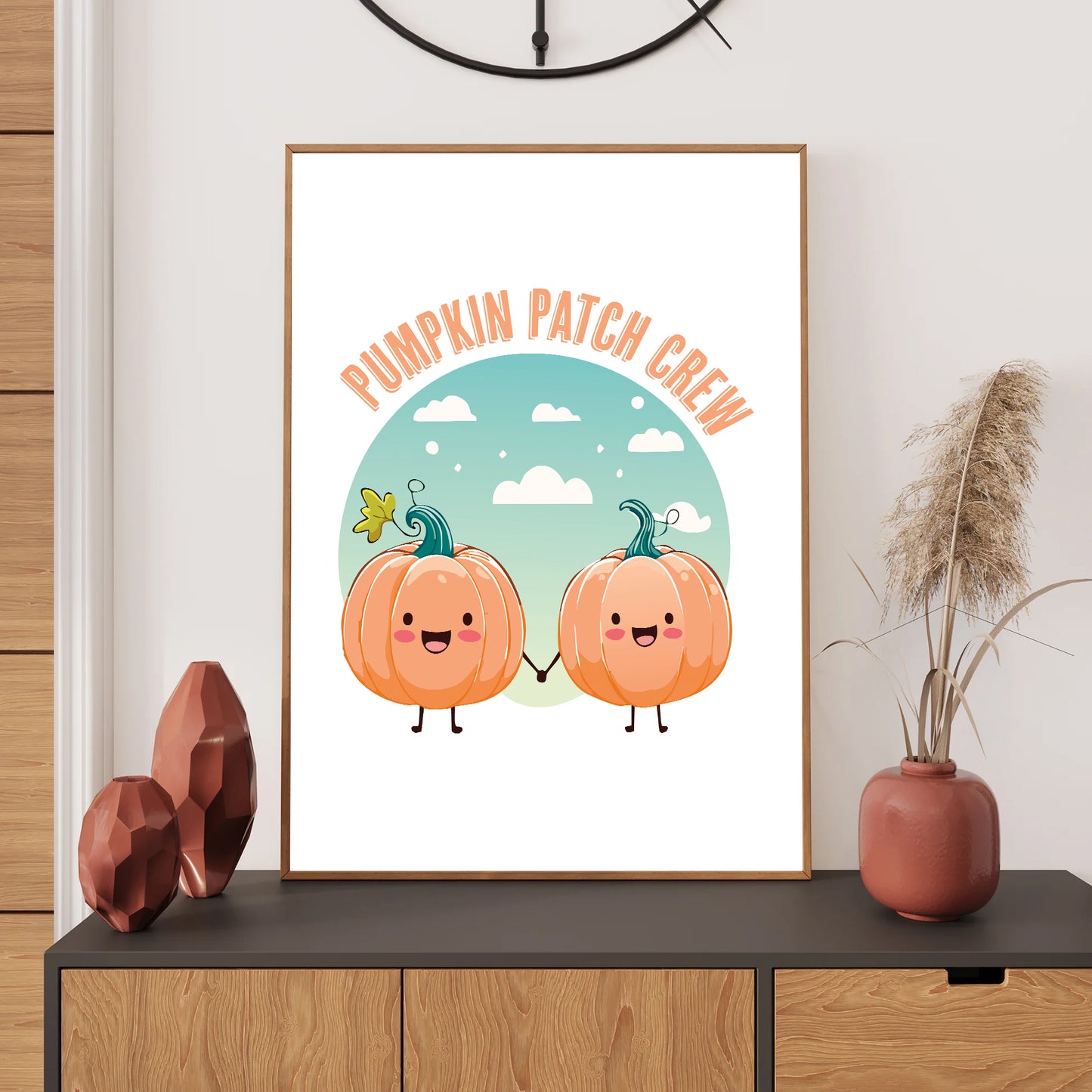 Pumpkin patch crew Halloween wall art digital poster
