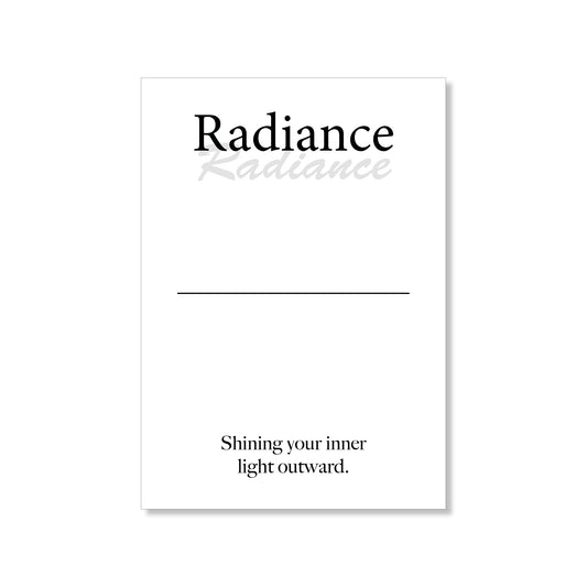 Radiance wall art digital download – printable minimalist quote for light and positivity