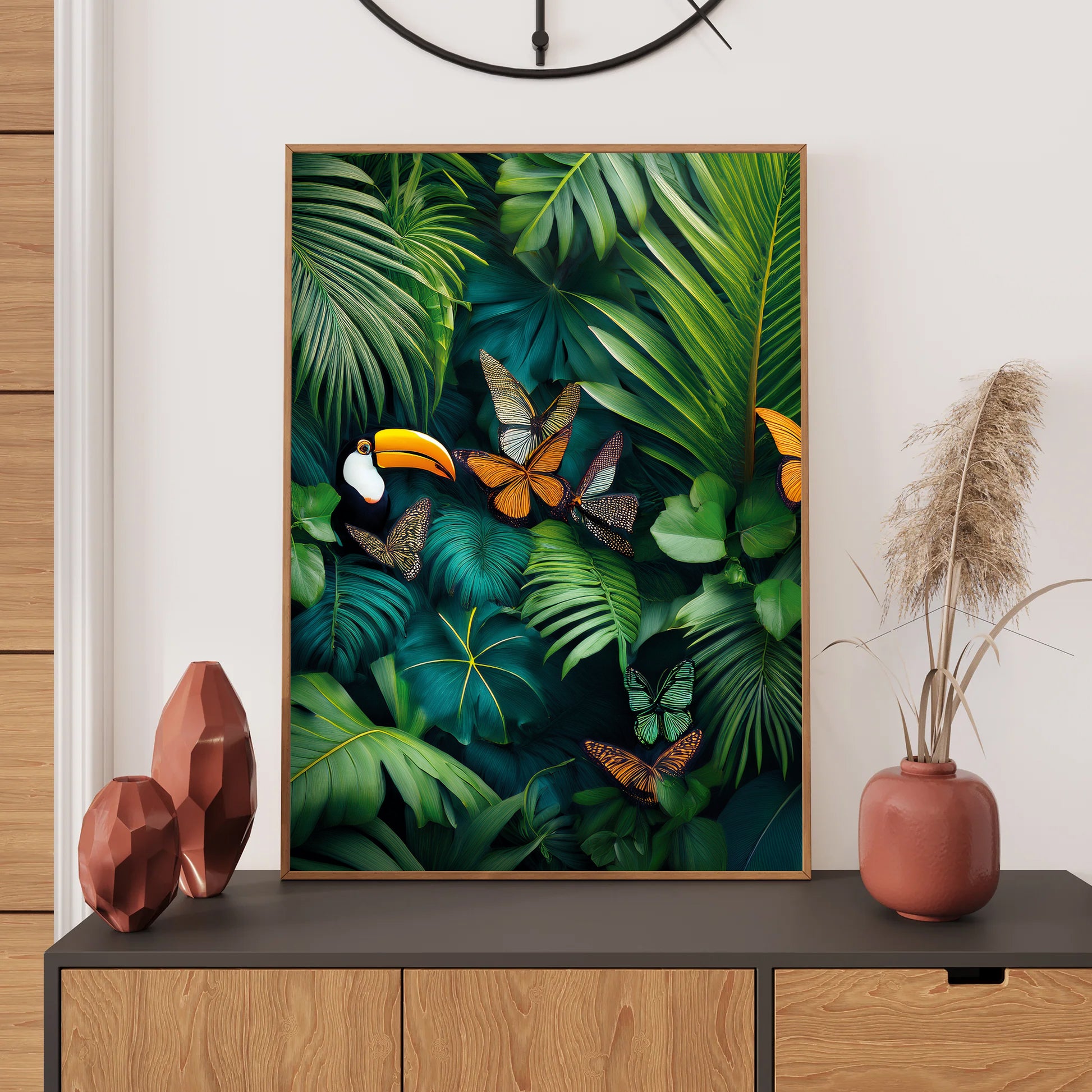 Rainforest Canopy Wall Art Print – Digital Download Tropical Jungle Decor