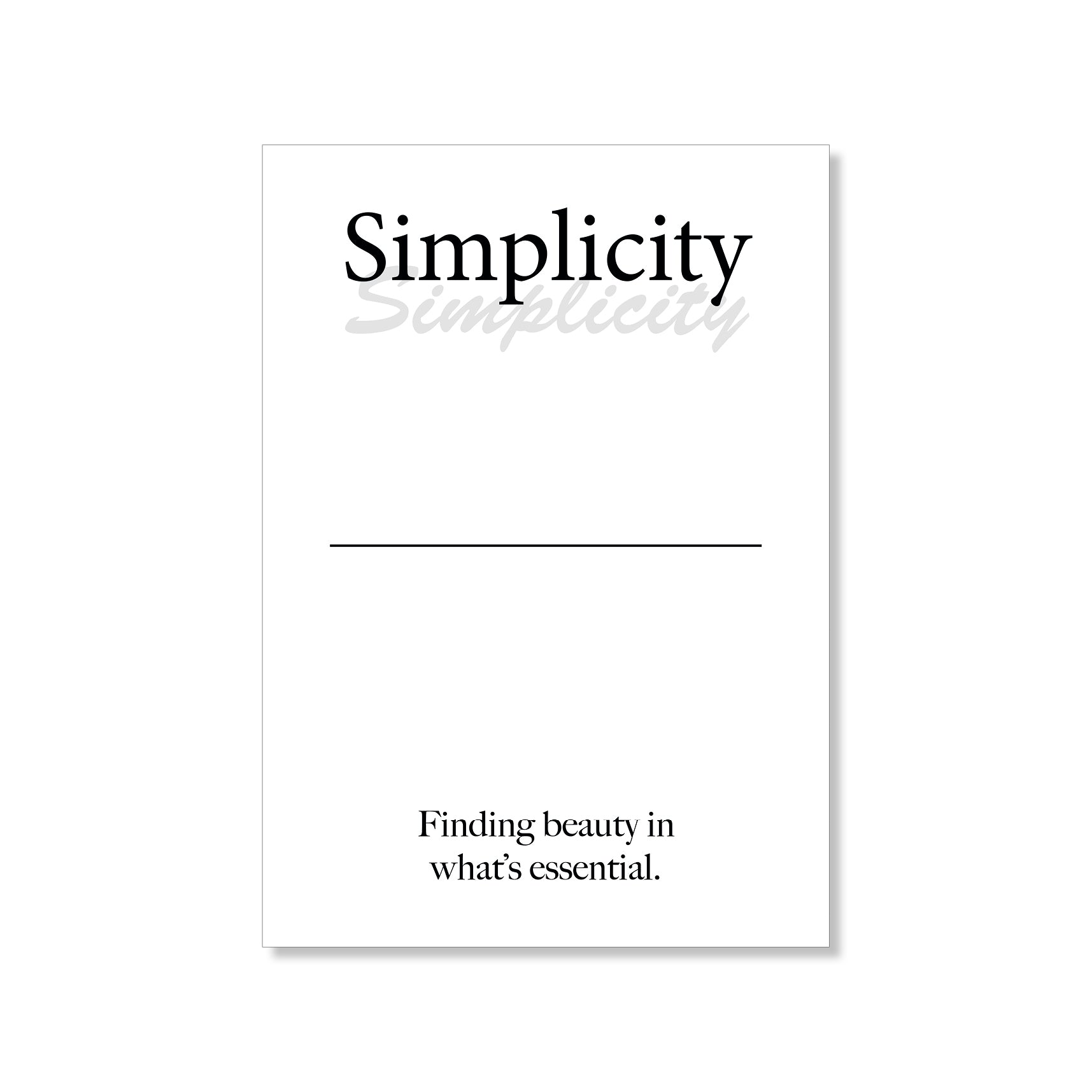 Simplicity wall art digital download – printable minimalist quote for calm and intentional living